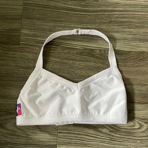 Bad Kitty White Adjustable Halter Bra - M